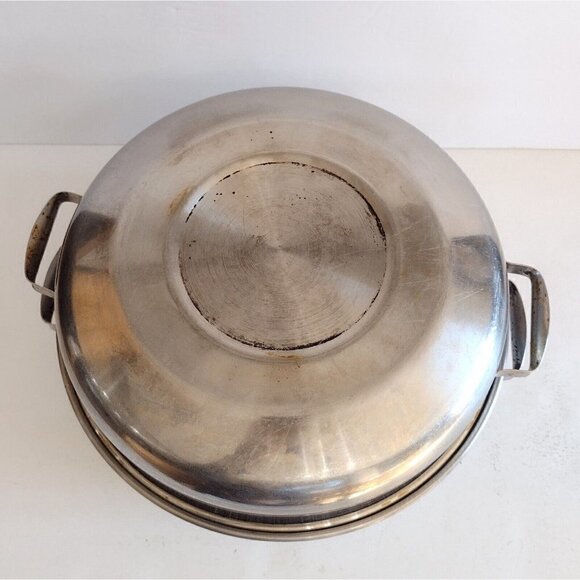 Vintage Deluxe Permanent Stainless Steel 10" Round Dome Roaster Double Boiler? - Picture 4 of 12